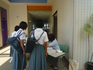 学校説明会・受付
